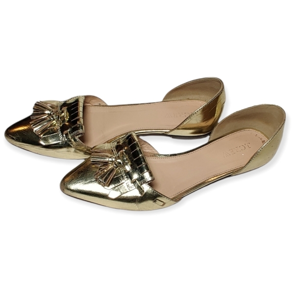 J.Crew Mirror Metallic D'orsay Loafer Flats - Picture 4 of 7